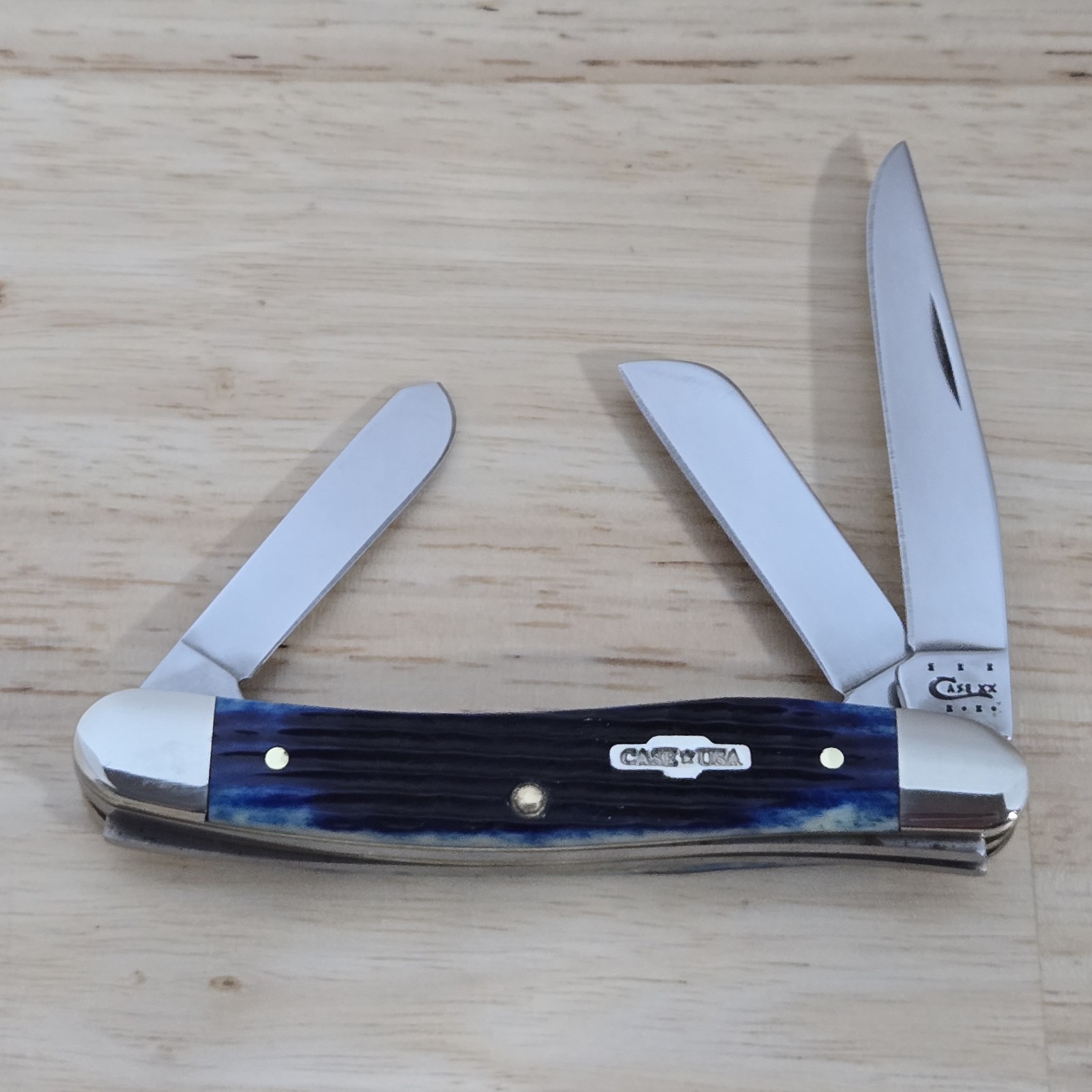 2003 CASE XX 6318 SS BLUE JIG BONE STOCKMAN- NEW/NO BOX