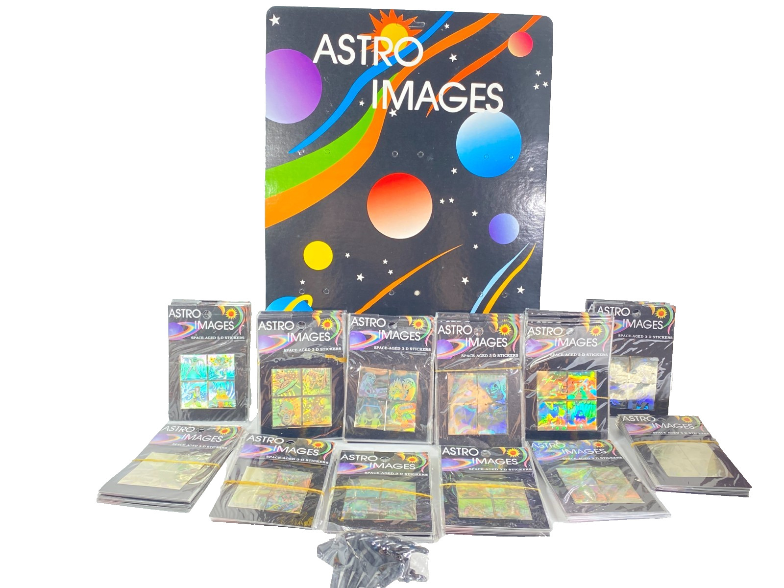 Astro Images 3 D Hologram Foil Stickers Counter Display Sci Fi Vintage 144