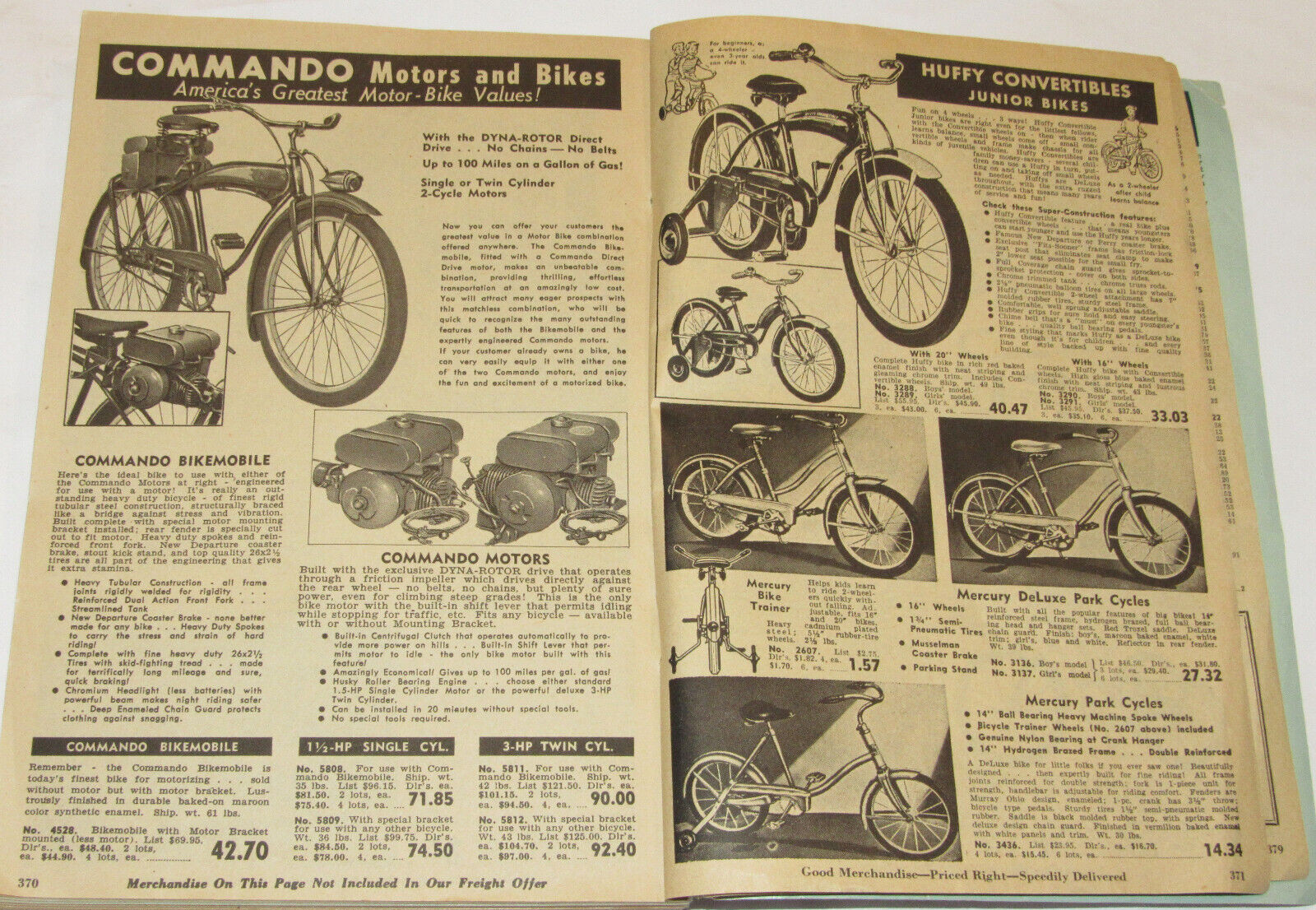 VTG 1953 WHOLESALE CATALOG BIKES/FISHING/TOOLS/CLOCKS/WATCHES/RADIOS/CAR PARTS+