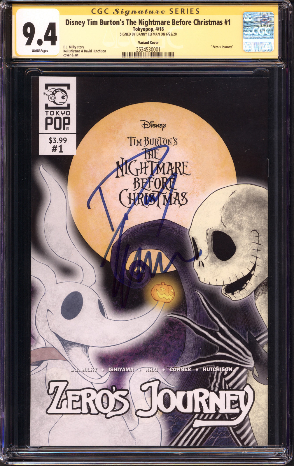 Disney Tim Burton\'s The Nightmare Before Christmas (2018 Tokyopop) #  1 CGC Sig