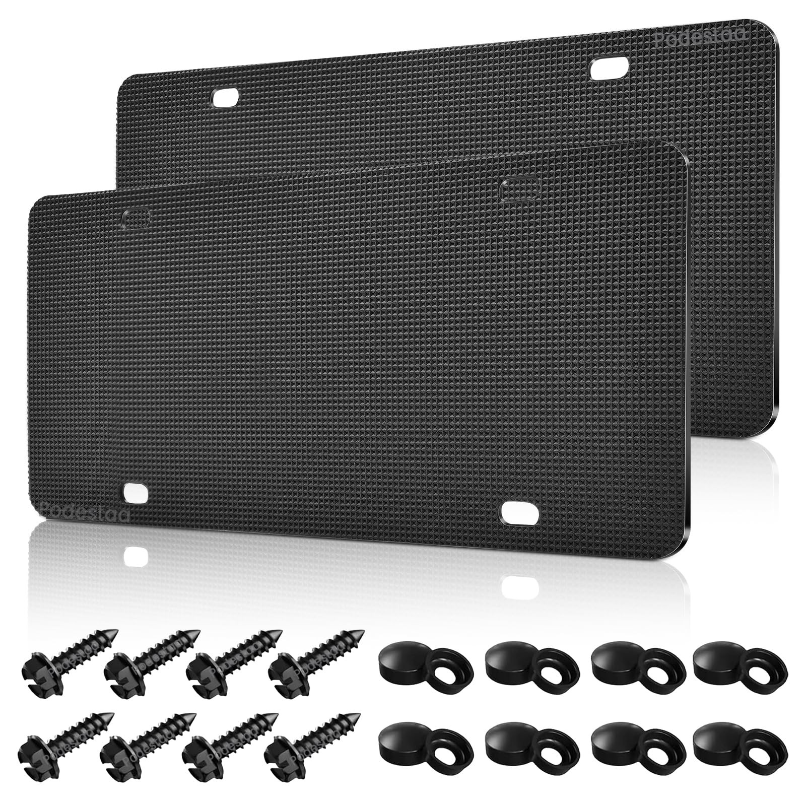 2 Pack License Plate Protector Pad, Anti Rattle EVA Foam Padding for Noise Re...