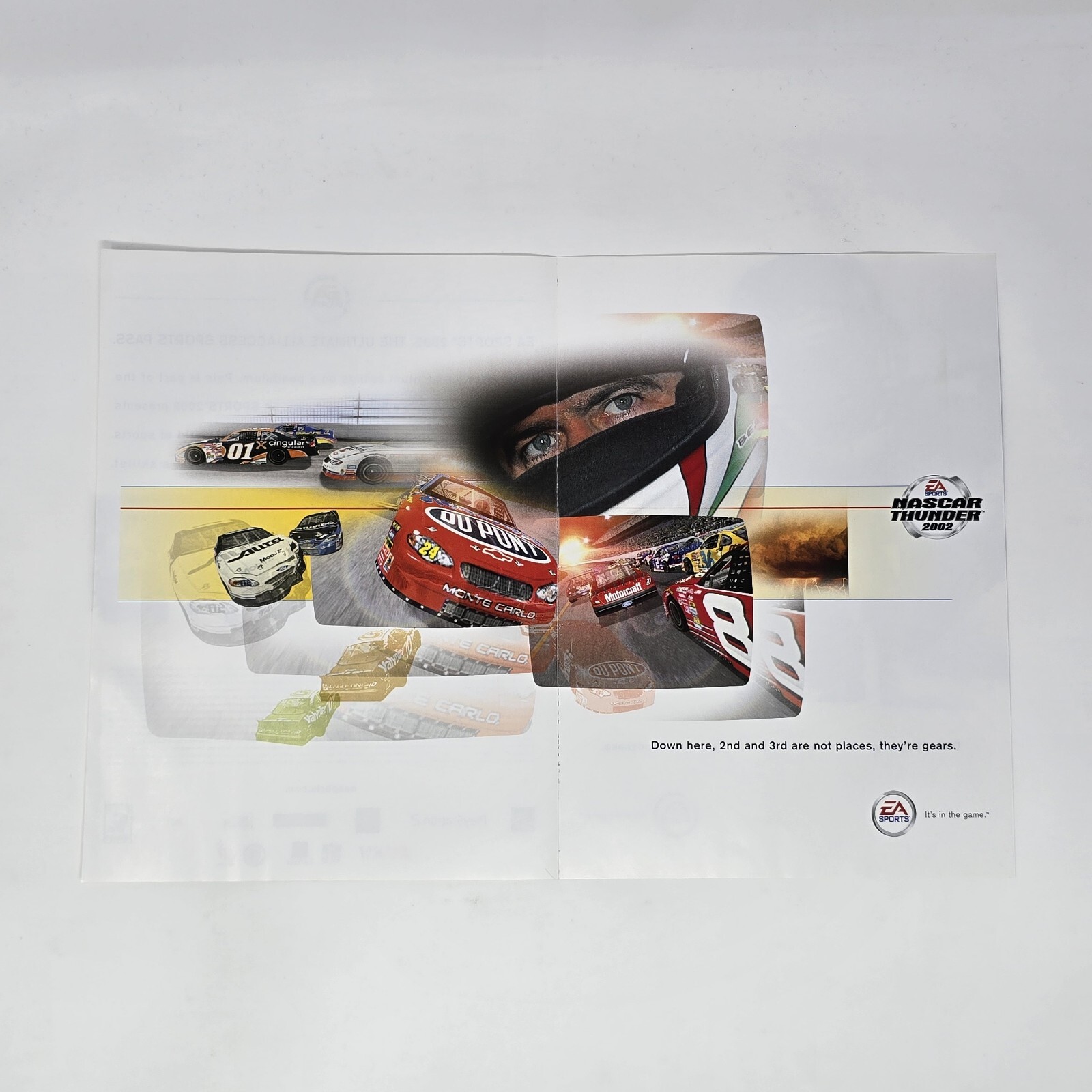 NASCAR Thunder 2002 EA Sports Fold Out Print Ad/Poster Official Promo Art