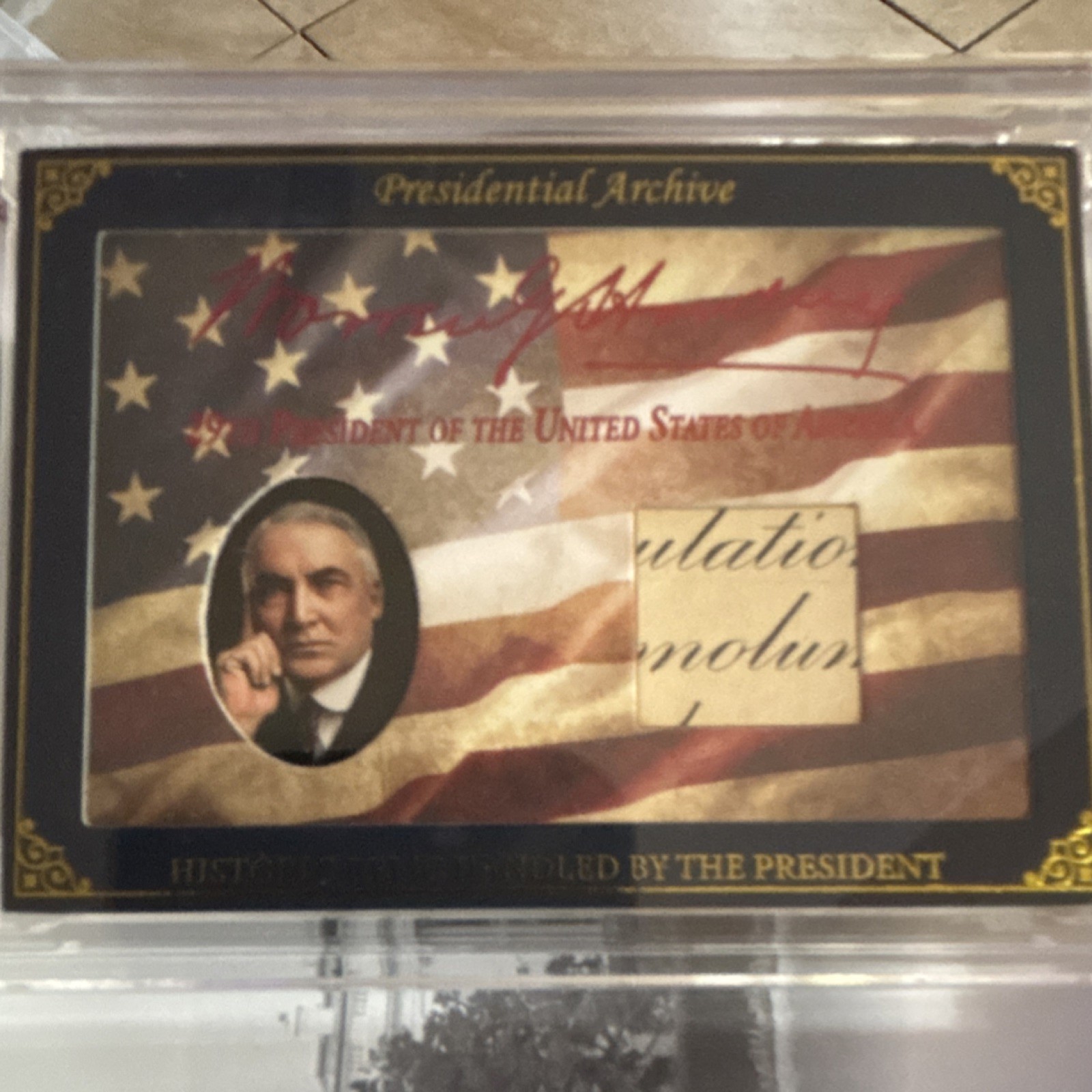 Warren G. Harding Historic Relic Card 29th US President 1921-23 Politics