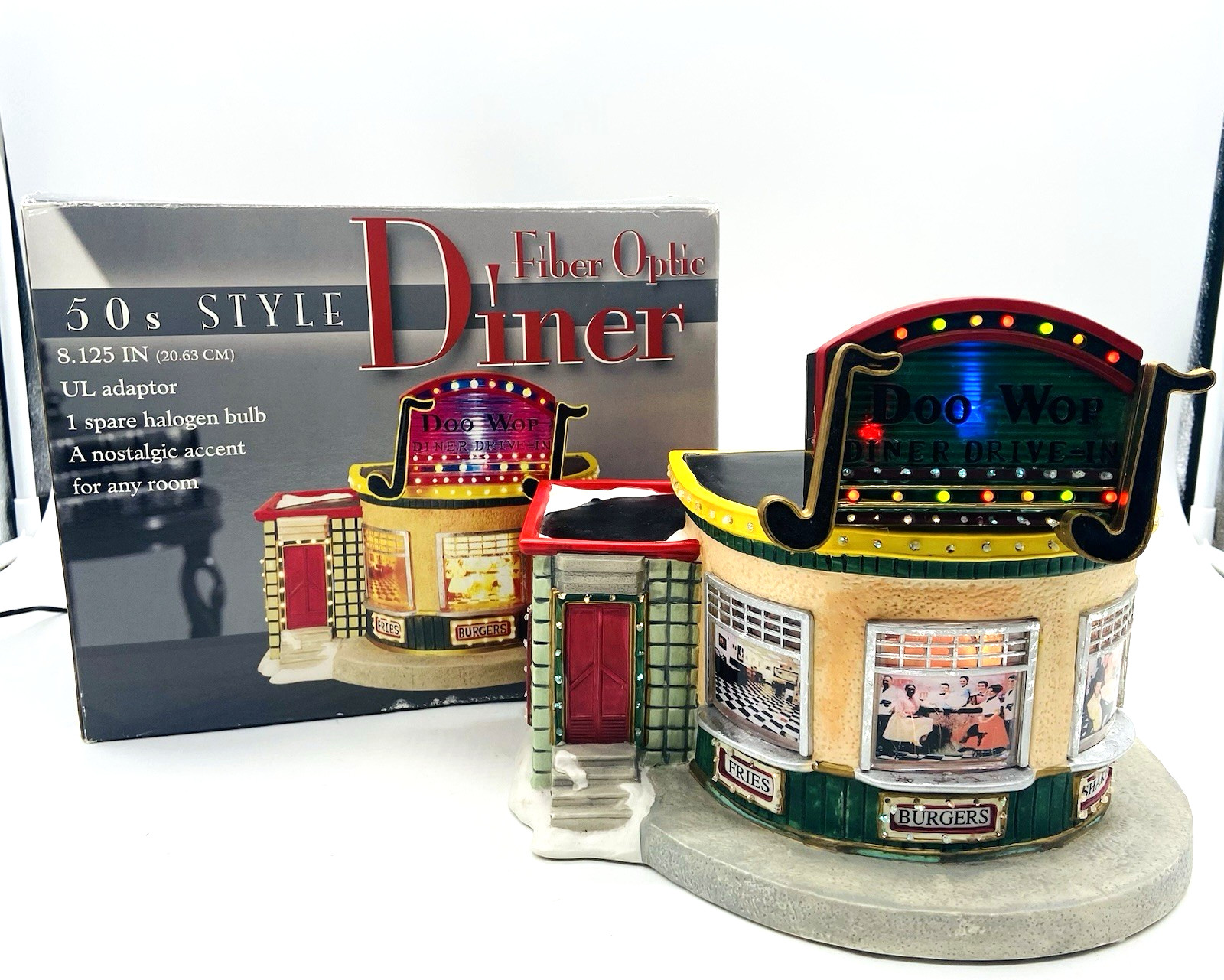 50\'s Style Doo Wop Diner Fiber Optic Accent Light Original Box With Box Vintage
