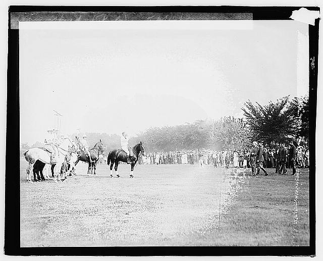 Photo:Harding Polo Match 1921 Horses Crowd Spectators