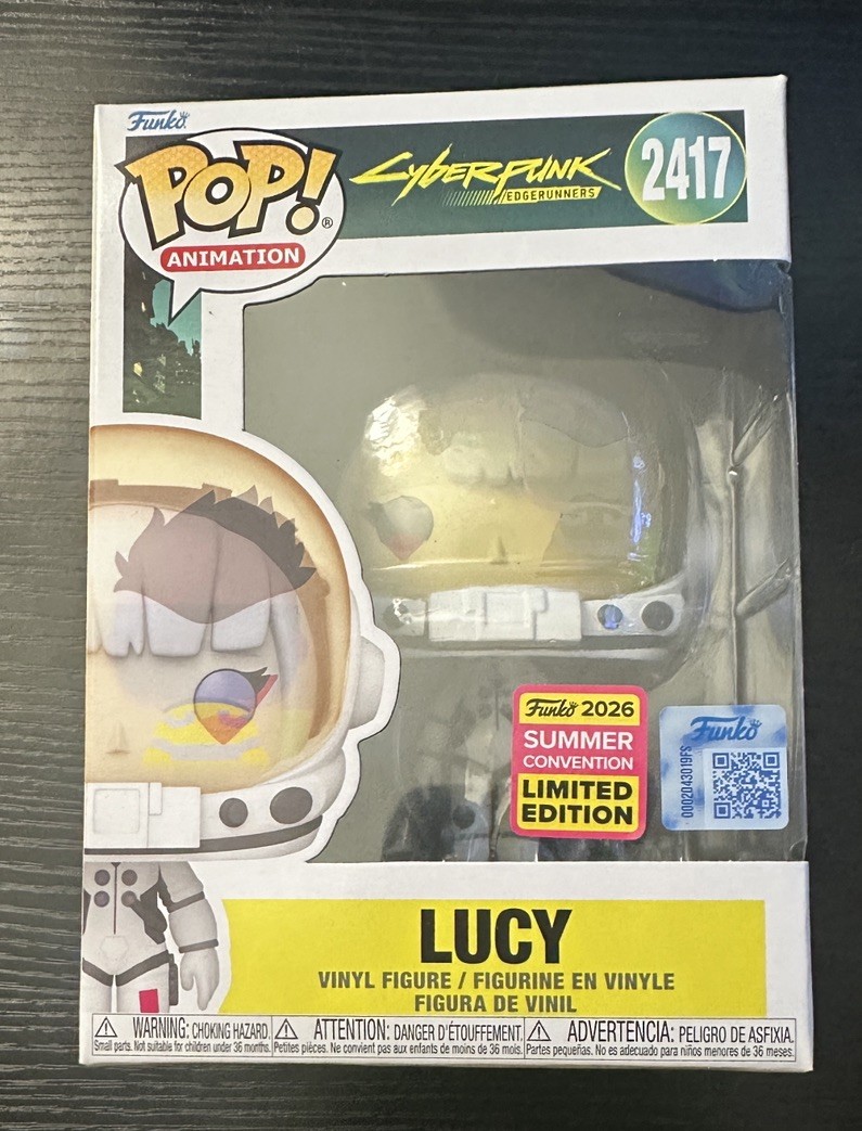 Funko Pop Lucy 2417 Spacesuit 2026 SDCC Shared Cyberpunk Edgerunners w protector