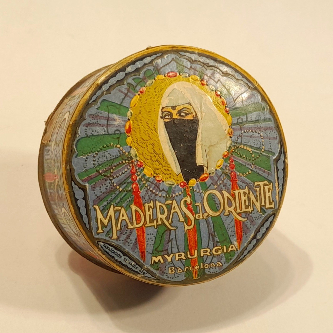EMPTY Rare Vintage 1930’s ‘Maderas de Oriente’ MYRURGIA Face Poudre/Powder Box