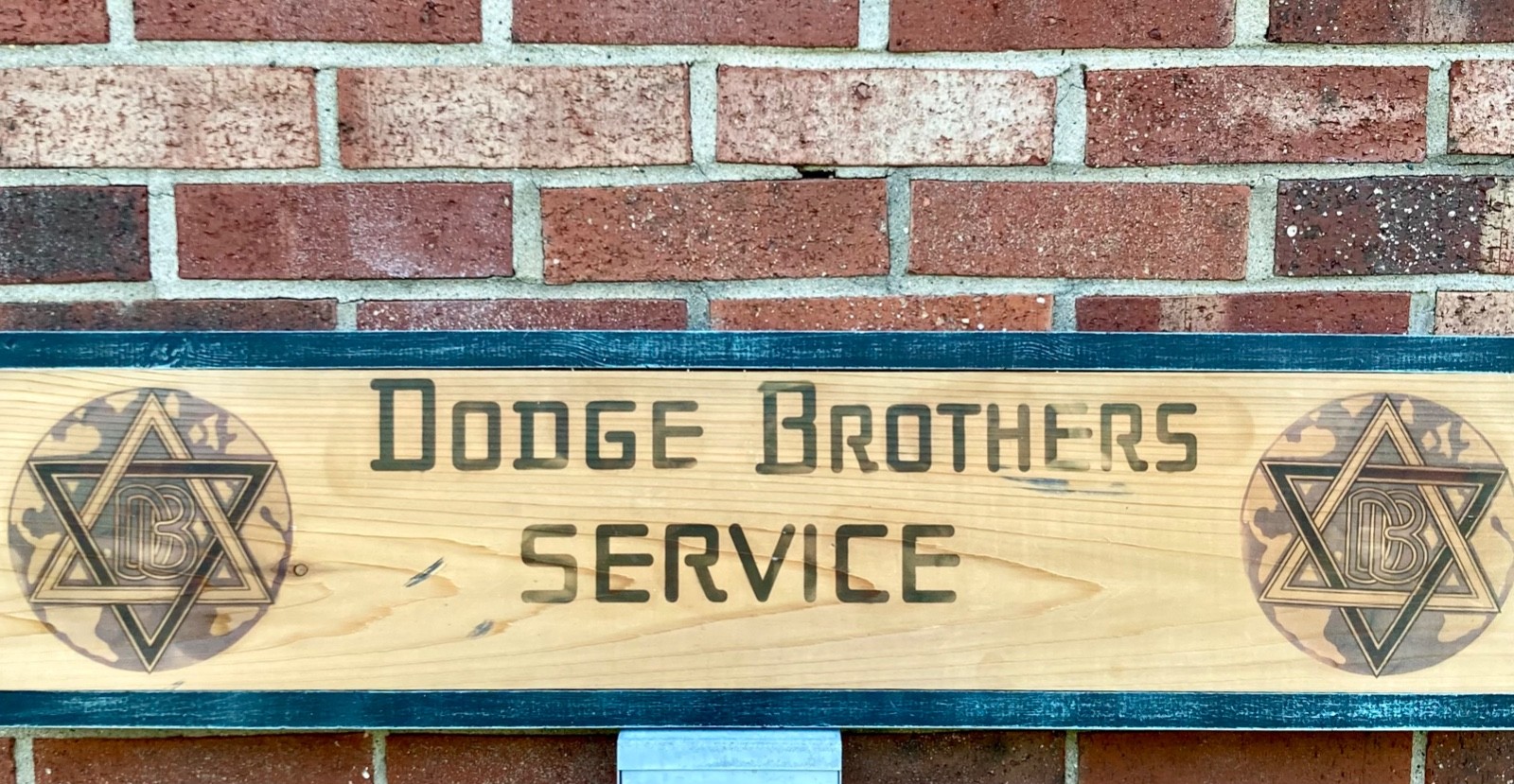 VINTAGE DODGE BROTHERS SERVICE Automotive Wooden Garage Sign 37.5in Wall Display