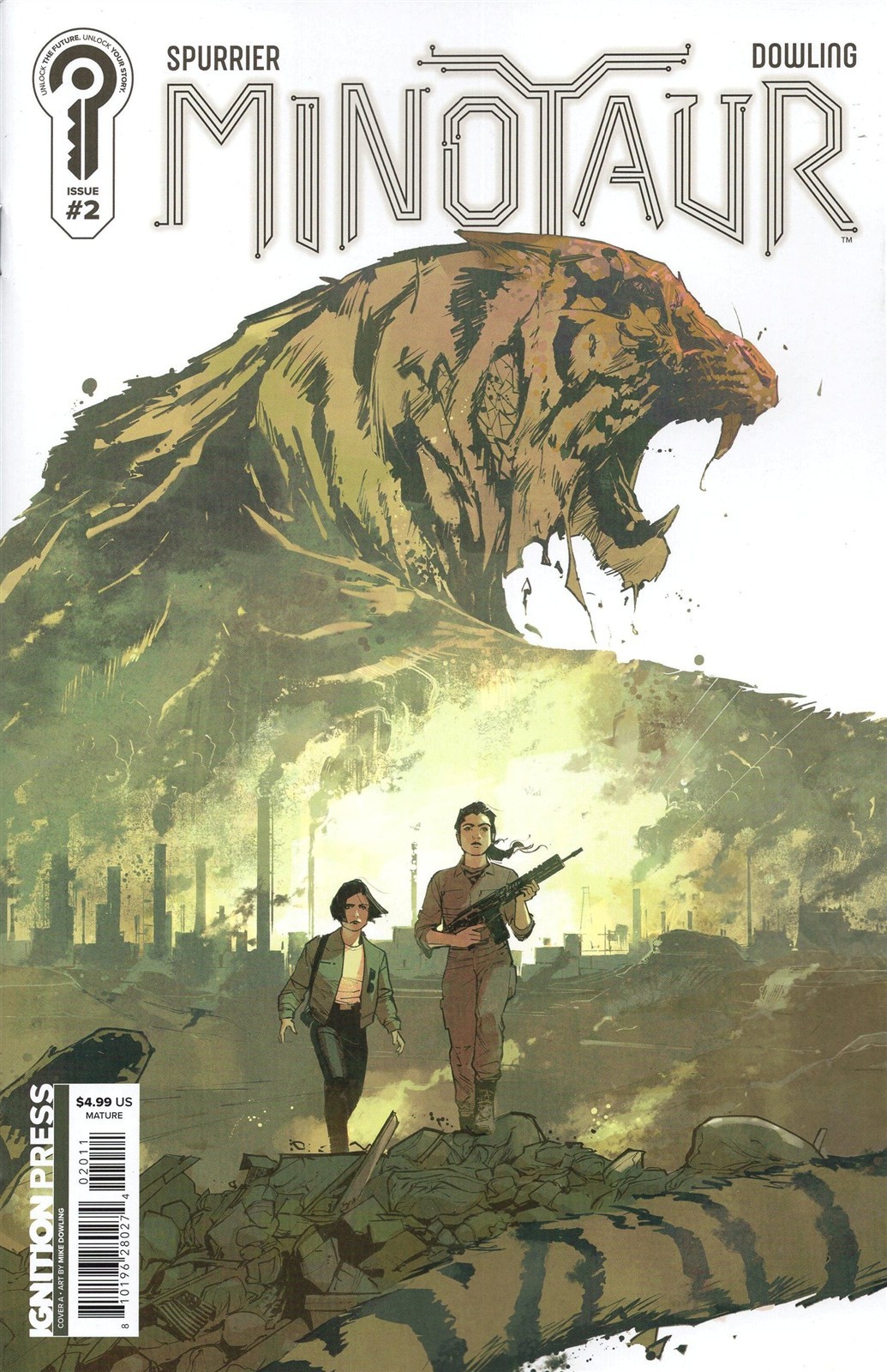 Minotaur #2 cover A Dowling Simon Spurrier spooky science fiction monsters 2026