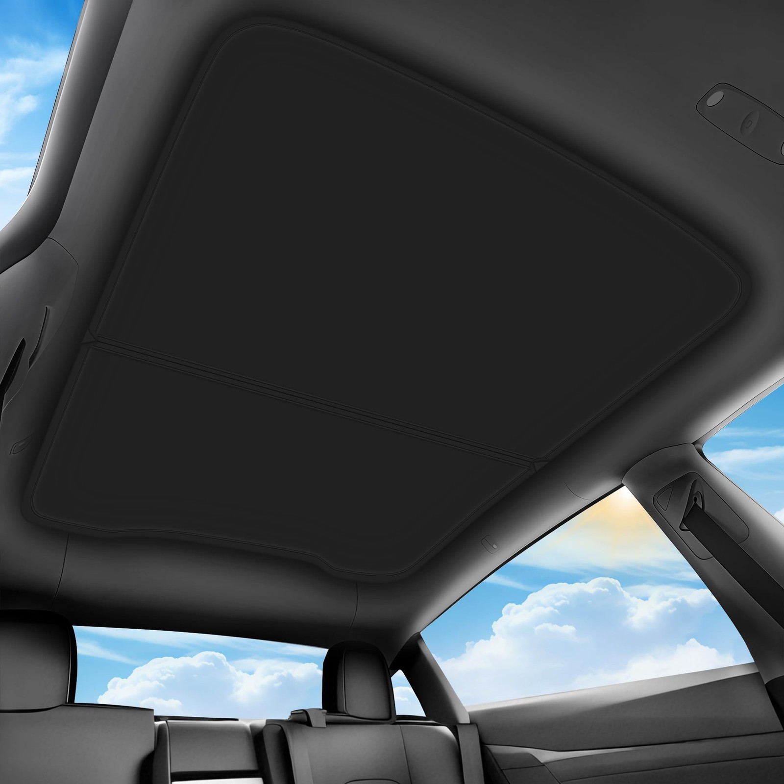2026 Upgraded for Tesla New Model Y Juniper 2025 2026 Sunshade Roof [No Sag,I...