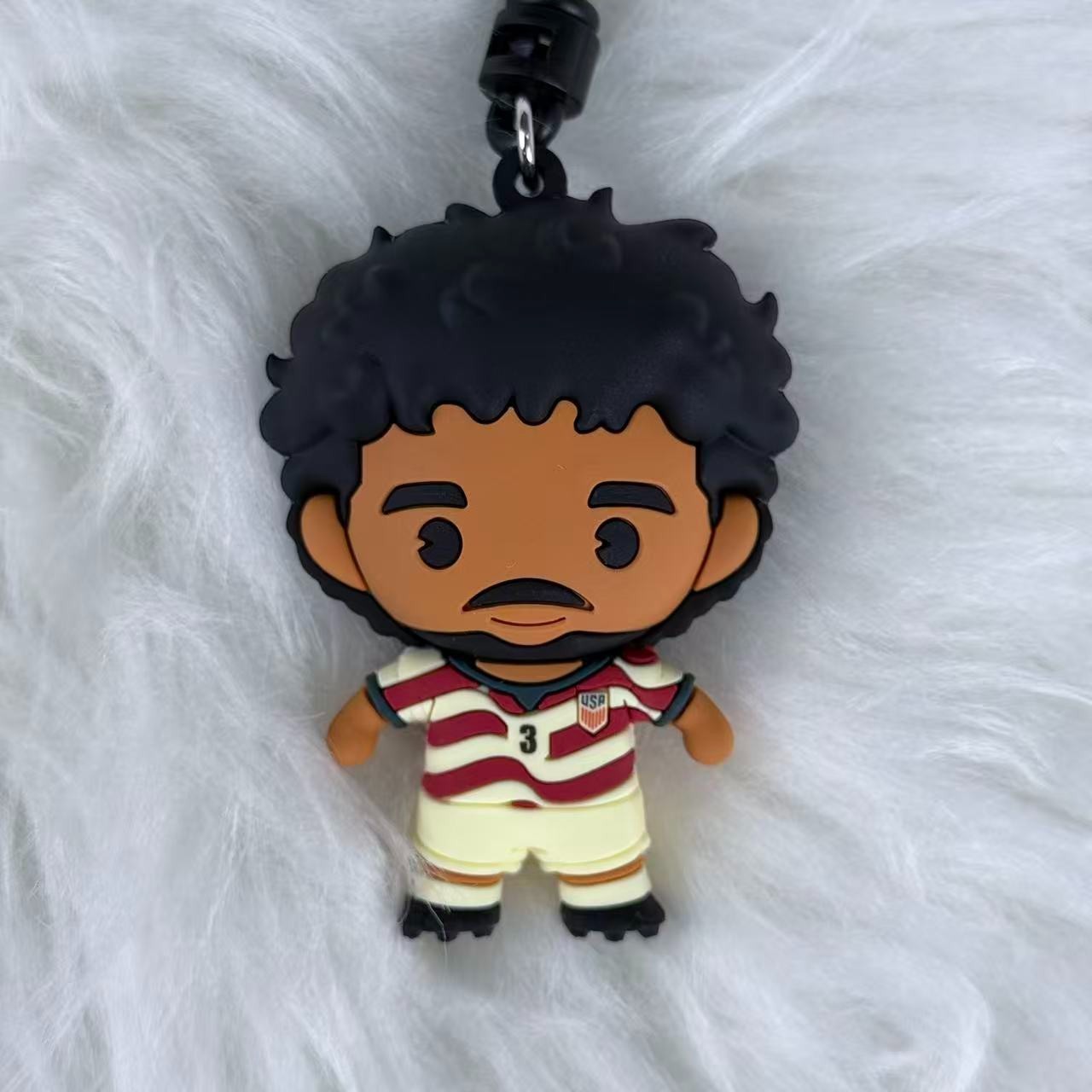2026 Chris Richards #3 USMNT Soccer Team 3D Vinyl Bag Clip Collectible Keychain