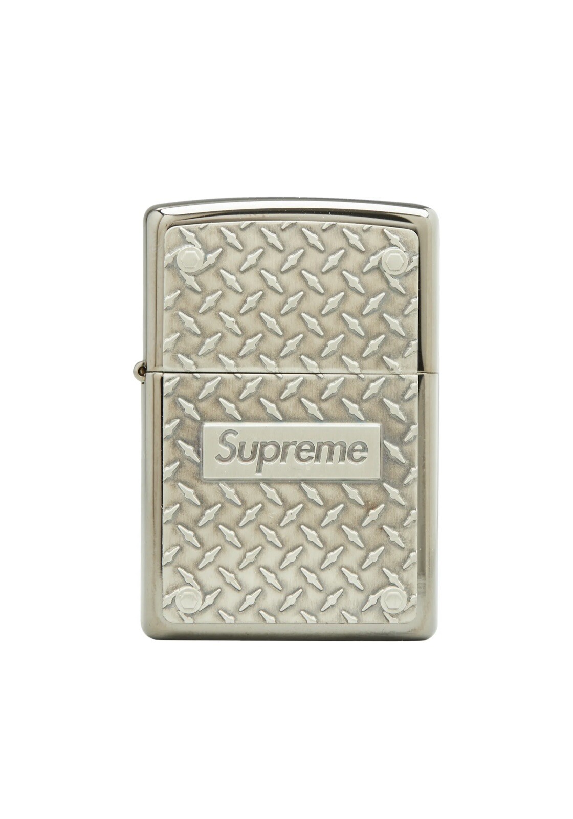 SUPREME DIAMOND PLATE ZIPPO - METAL - S/S 2019 - 100% AUTHENTIC