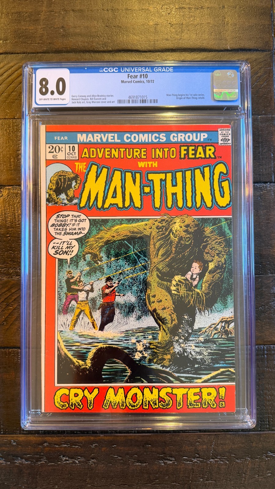 Fear #10 (Adventure Into Fear) (Marvel 1975) CGC 8.0 VF 1st Man-Thing