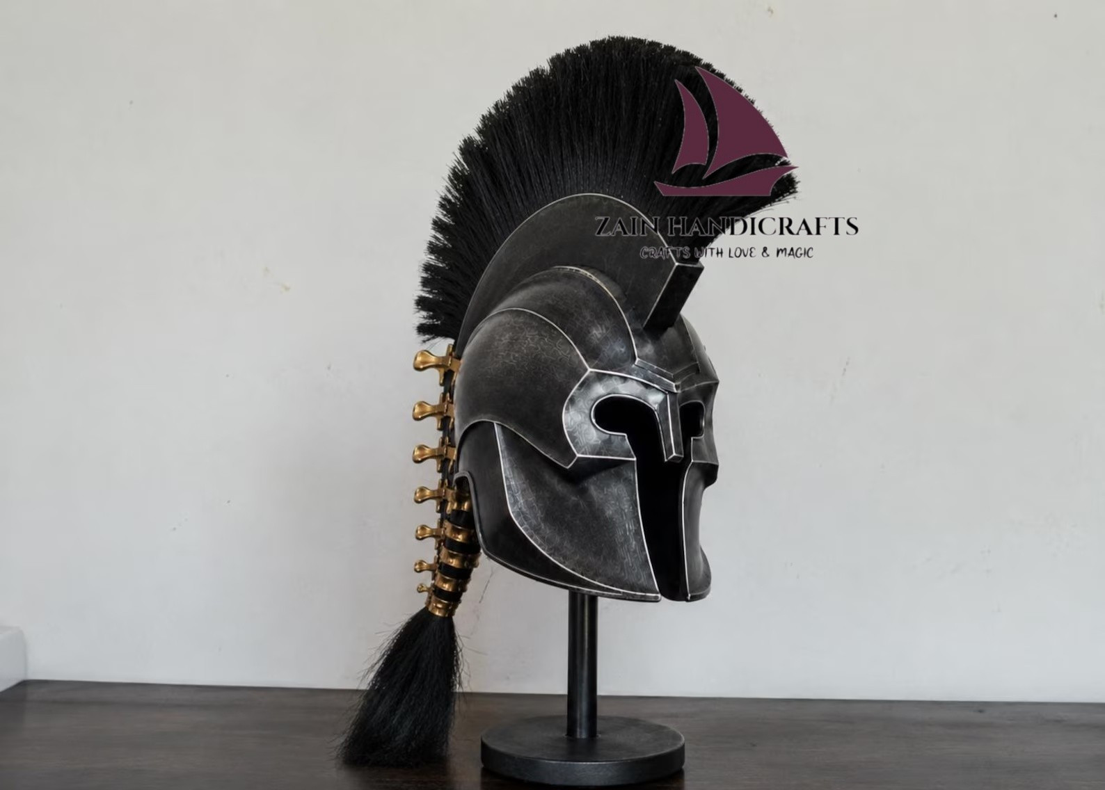 ZAIN Handmade Odyssey Spartan Helmet Greek Warrior LARP Cosplay Medieval Armor