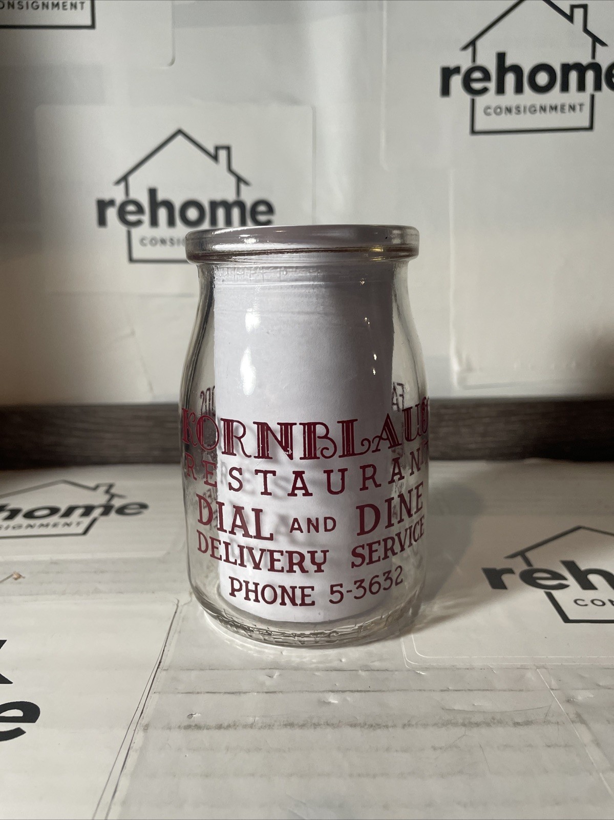 Kornblaus Restaurant Atlantic City New Jersey Milk Bottle