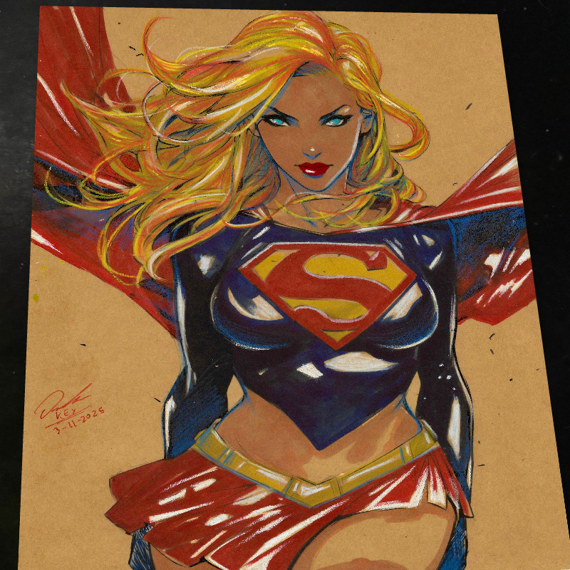 Superwoman Art Print Signed 8.5x11 | Art by Keyeske