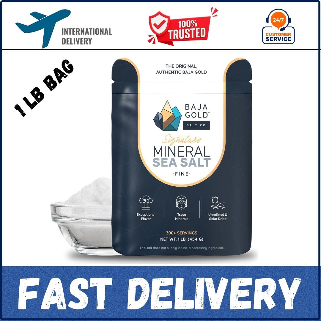 Baja Gold Mineral Sea Salt, Fine Grind, 1 Lb. Bag