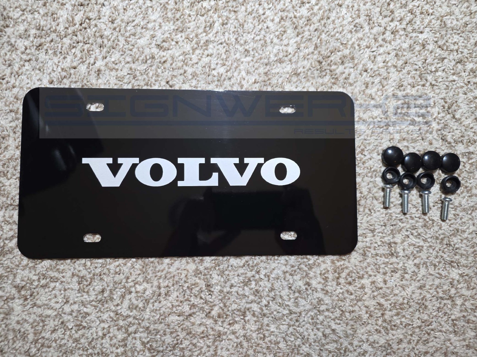 Volvo Silver Laser Engraved Aluminum vanity plate