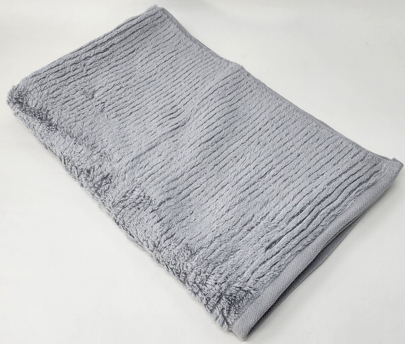 Hudson Park Collection Ribbed Hand Towel, Soft to the Touch, Gray Whisper, 20x30