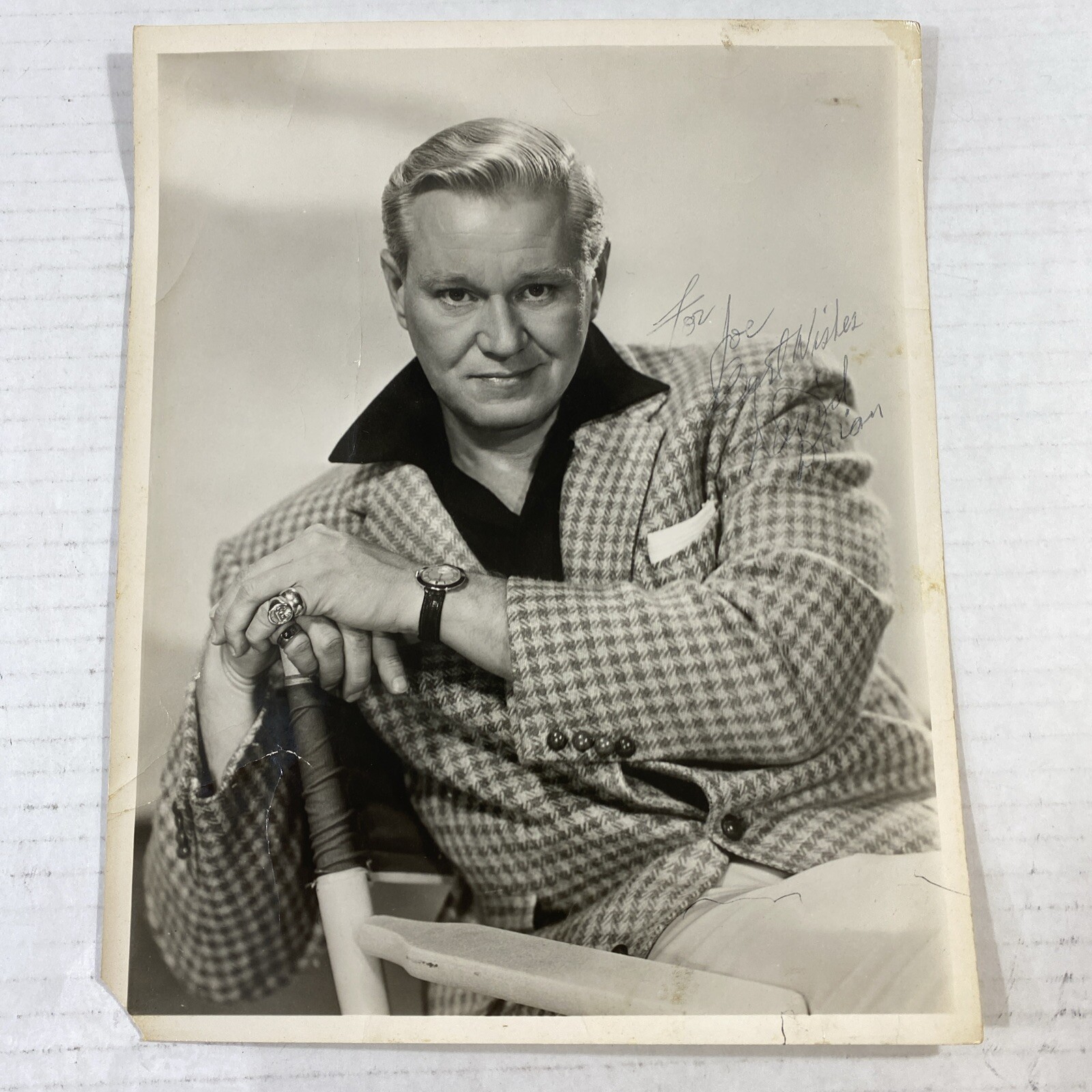 Actor David Brian Autographed 8\