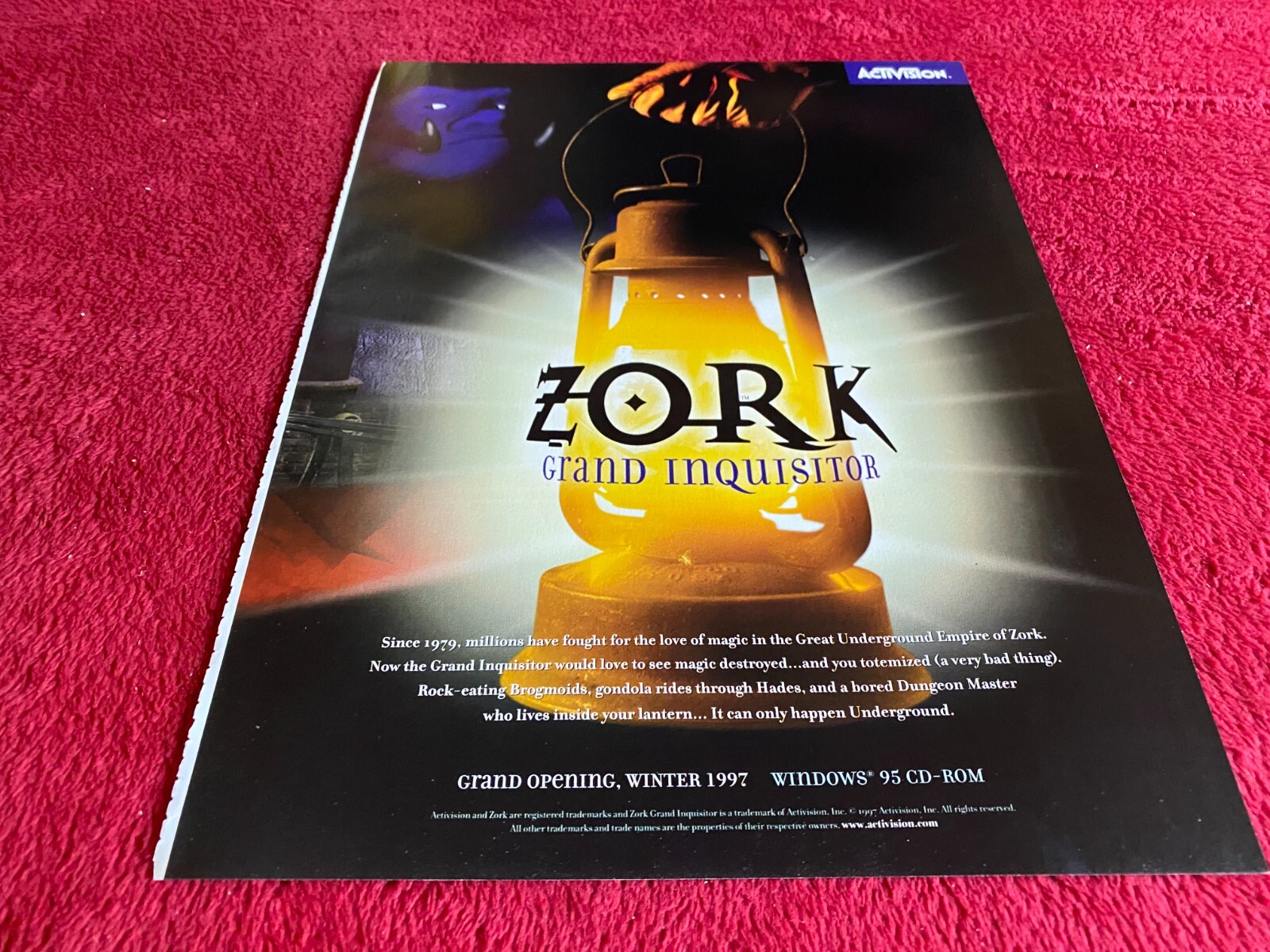 PAD59 GAME ADVERT 12X9 ZORK GRAND INQUISITOR PC CD ROM