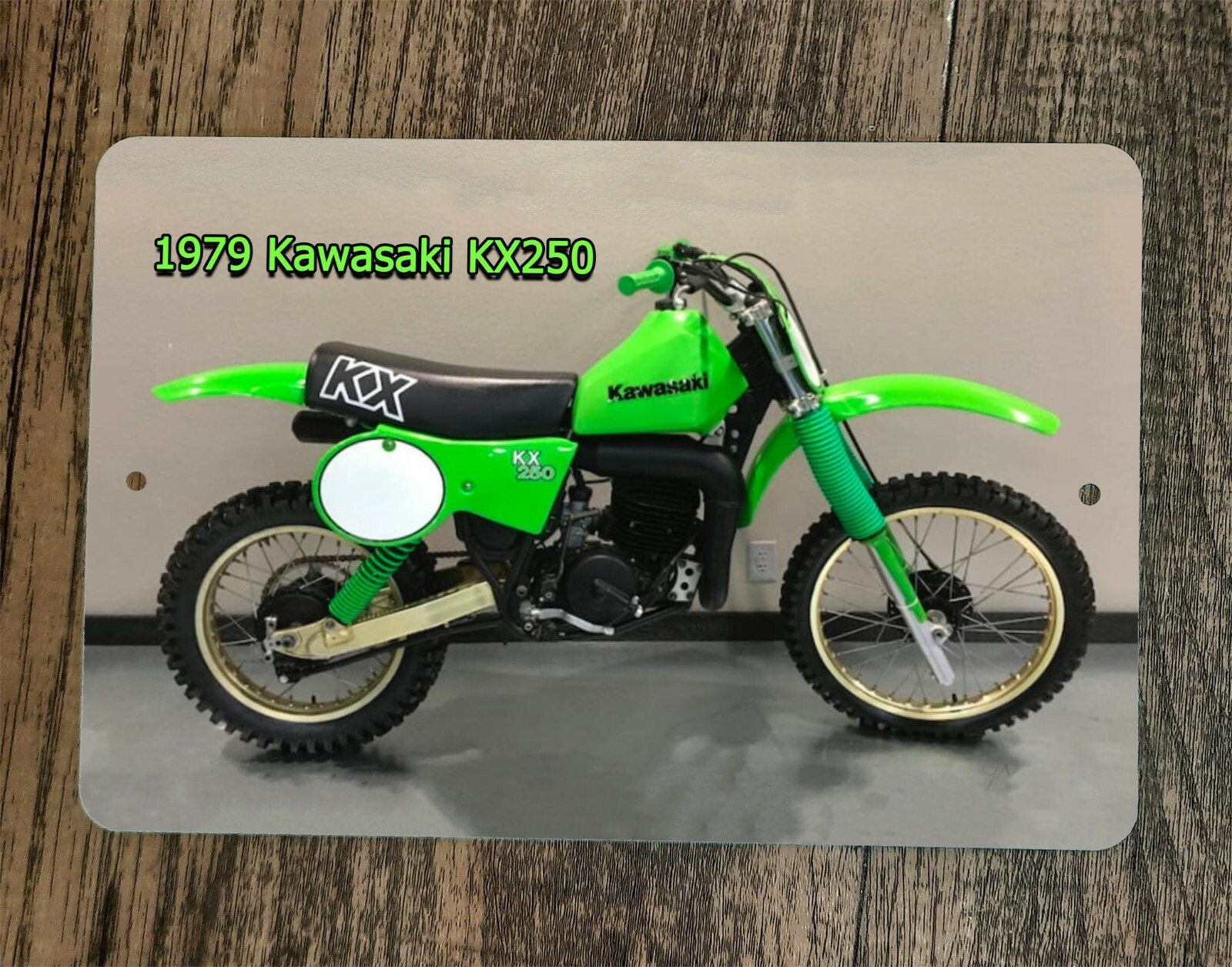 1979 Kawasaki KX250 8x12 Metal Wall Sign Motocross Dirt Bike Motorcycle