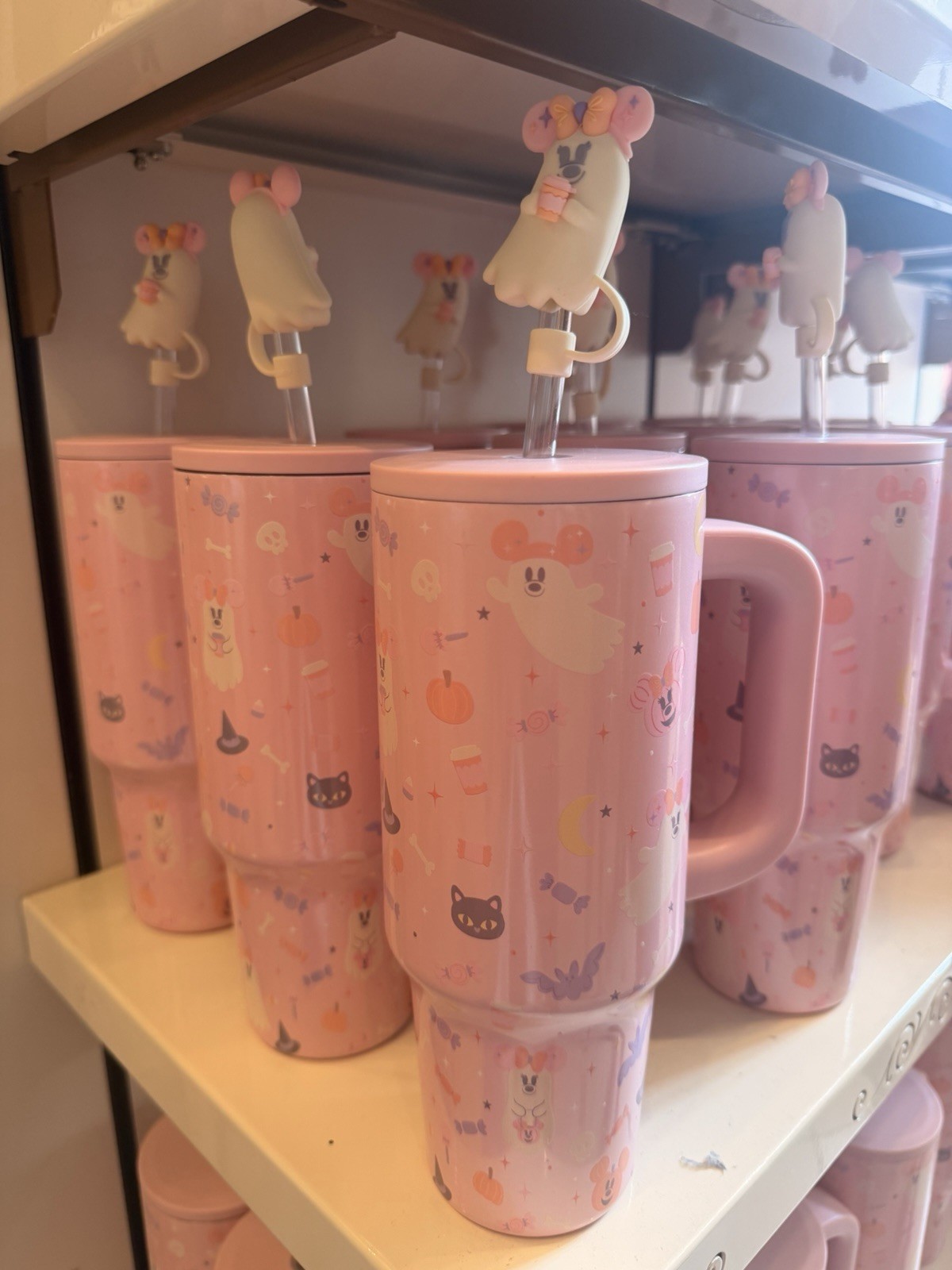 Disney Parks 2026 Halloween Pastel Cutie Minnie Mouse Pink Tumbler Cup New