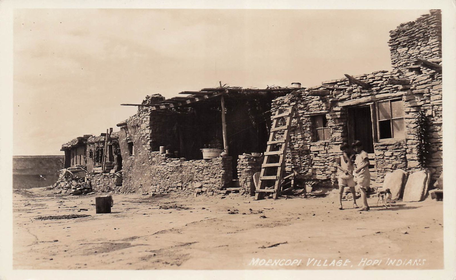 RPPC Tuba City AZ Arizona Moenkopi Hopi Village Coconino Cty Photo Postcard H53