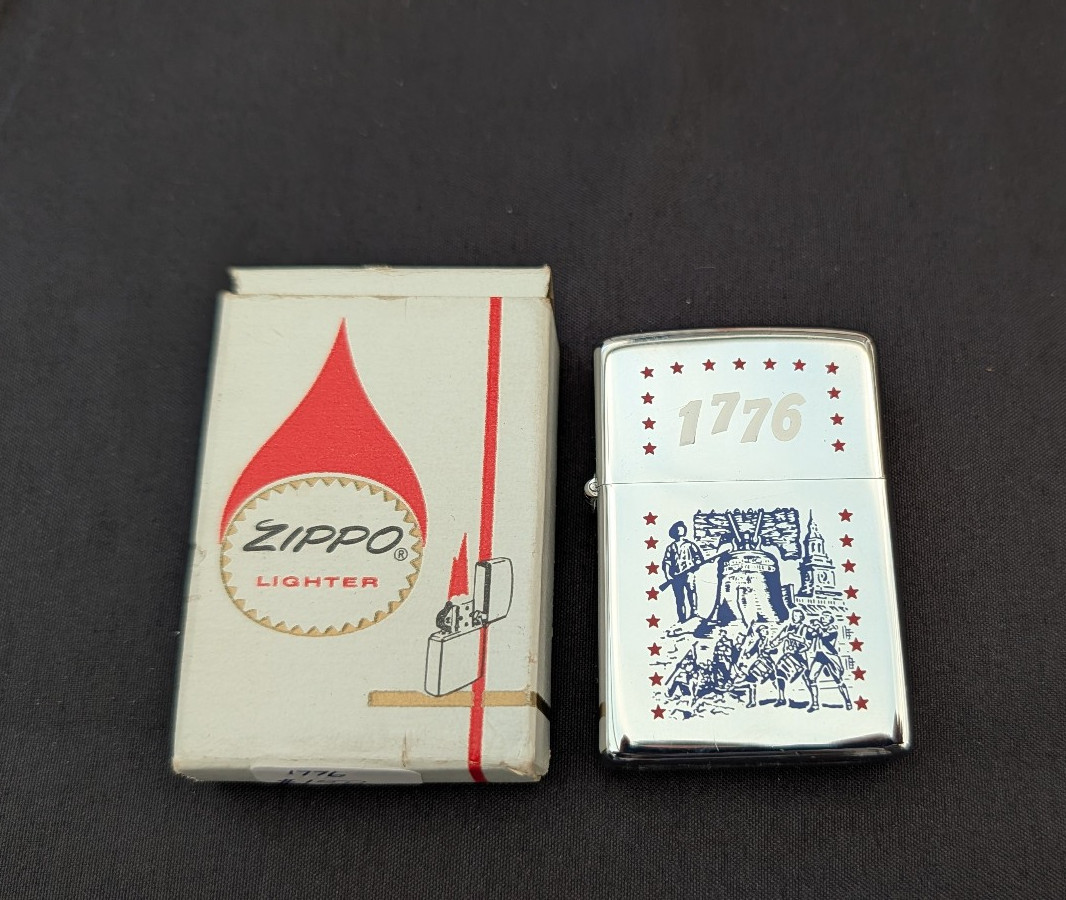 Vintage 1776 Bicentennial Zippo Lighter with Original Box