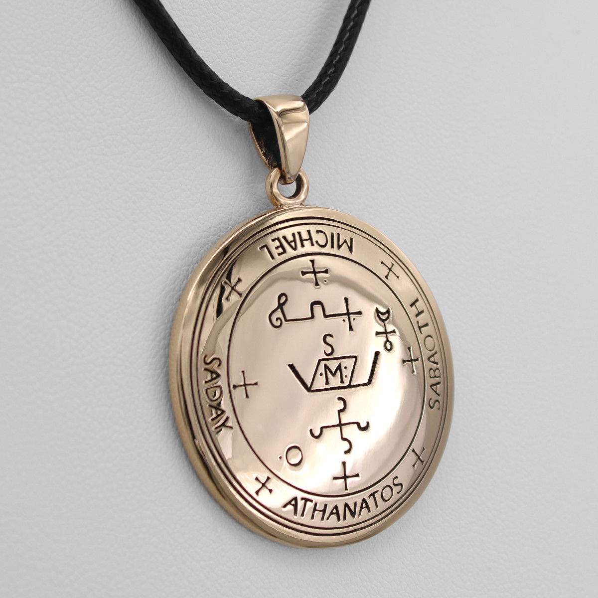 Archangel Michael Sigil Pendant Necklace - Bronze 1.25