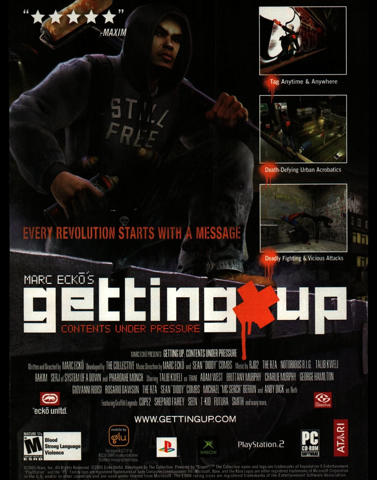 Marc Eckō's Getting Up Contents Under Pressure Video Game Ad 2006