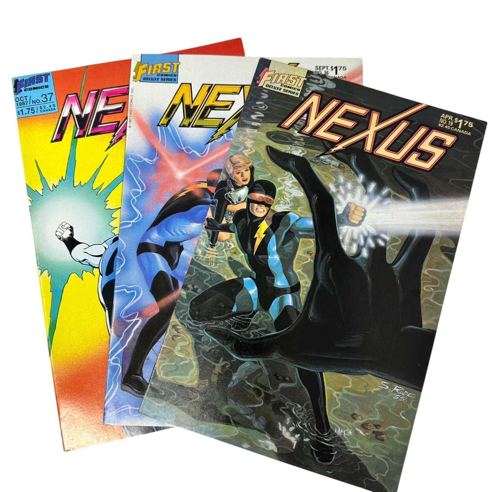 Nexus Deluxe Series Comic Lot #19 #36 #37 First Comics 1983-1987