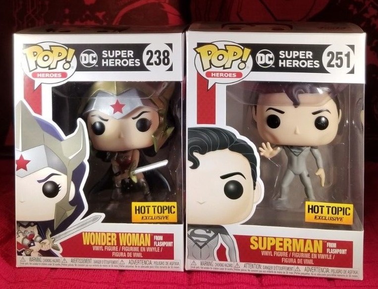 Funko Pop DC FLASHPOINT - WONDER WOMAN #238 (HT)  &  SUPERMAN #251 (HT)