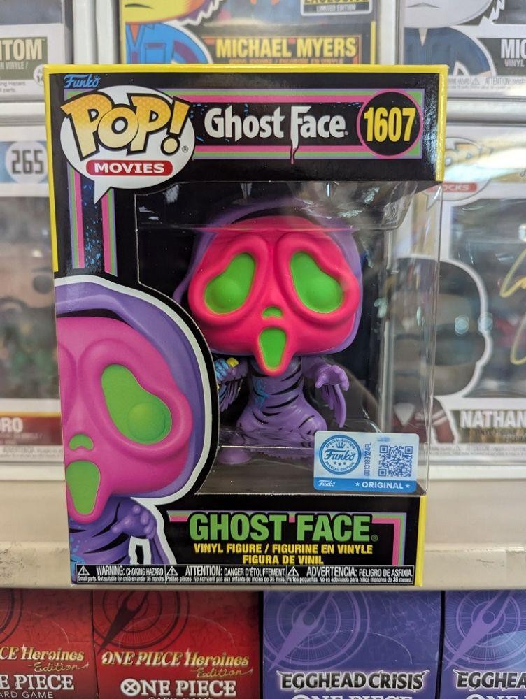 Funko Pop Scream: Ghost Face with Knife Black Light (EE) Vinyl Figure #1607