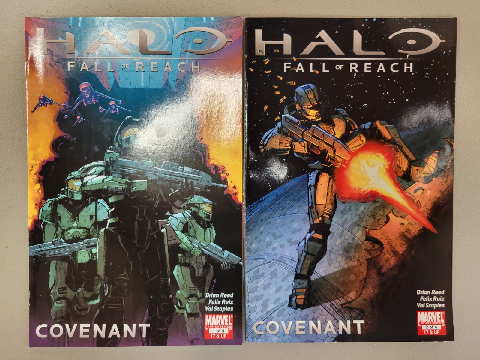Halo Fall of Reach Covenant #1 & 2 Marvel Comics Microsoft 2010