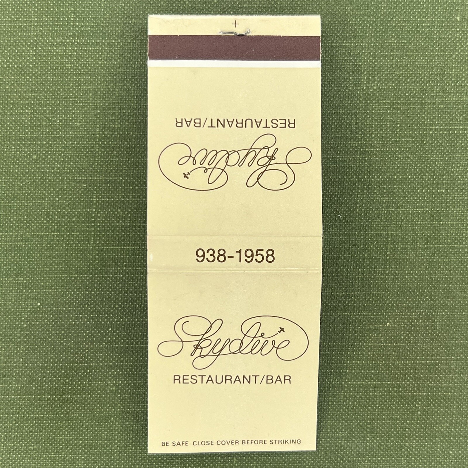 Vintage Matchbook Skydive Restaurant Twin Towers New York NY Matches Unstruck