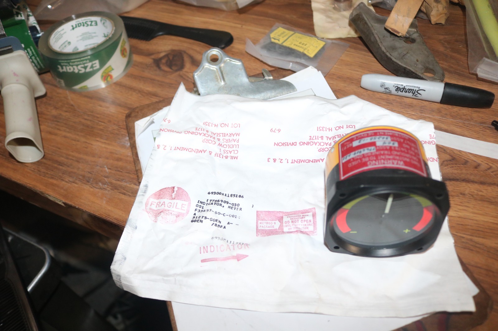 NOS Vintage B-52 flight simulator indicator PN 17766909-030 6930-01-118-5186