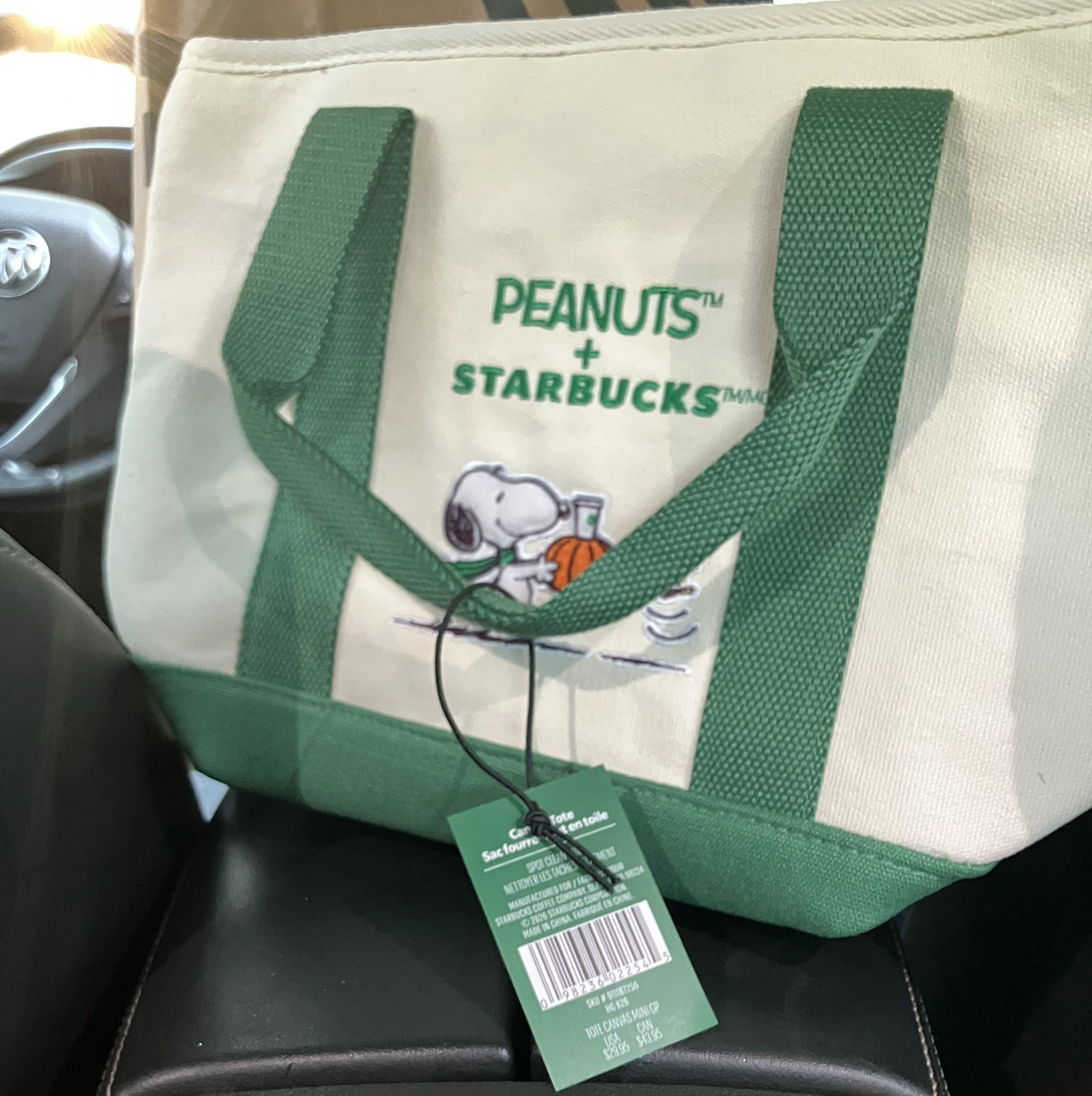 Starbucks x Peanuts Snoopy Mini Tote 2026 IN HAND AUTHENTIC
