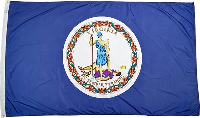 Annin Flagmakers Virginia State Flag USA 5 X 8 Nyl - Glo 145680 New