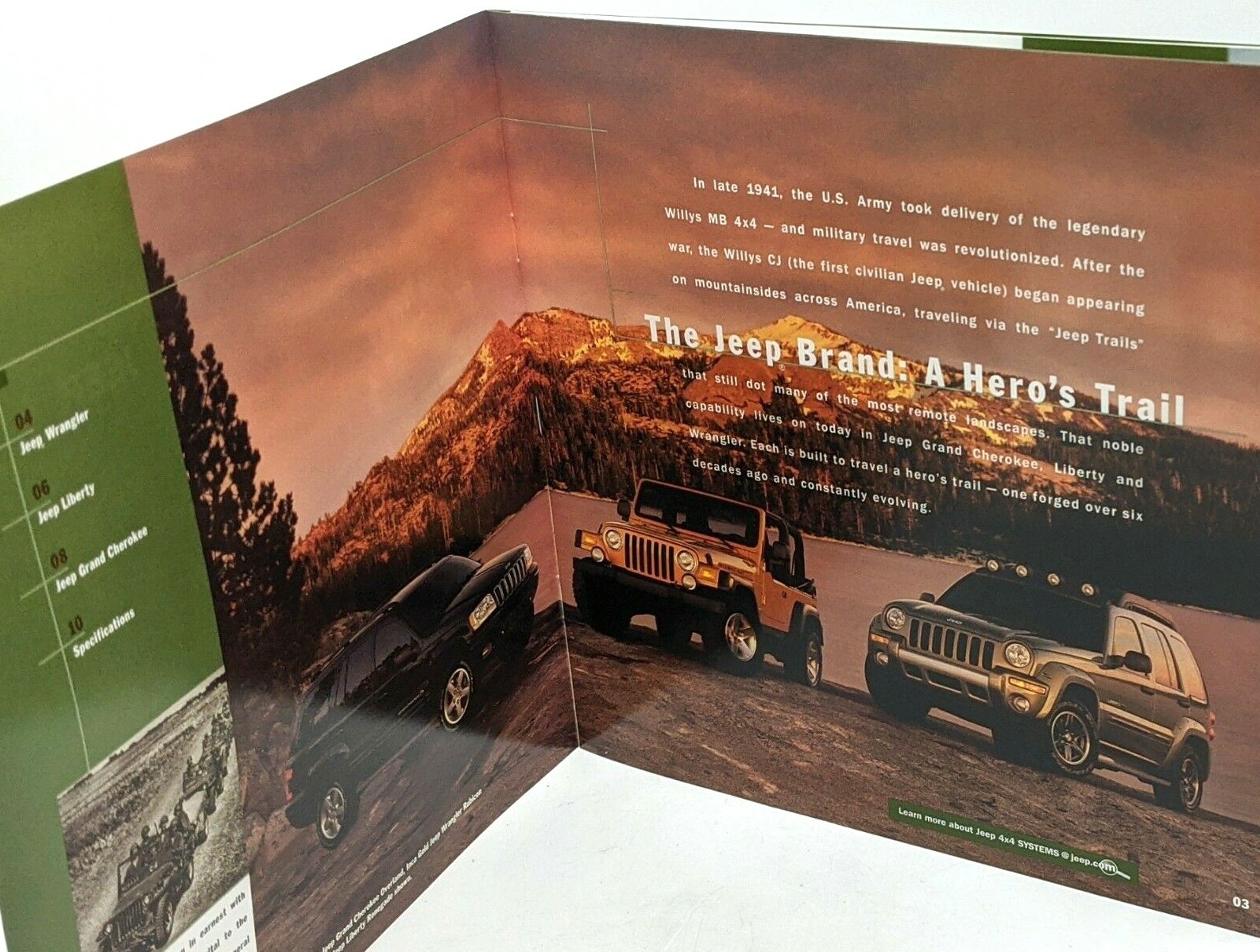 2003 JEEP Sales Brochure Catalog Advertising Wrangler Grand Cherokee Liberty