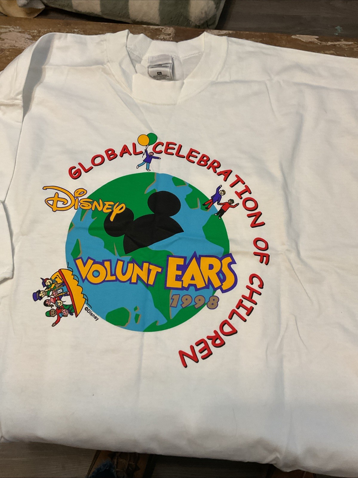 Disney Vintage Global Celebration of Children Disney Volunt Ears 1998. Size XL