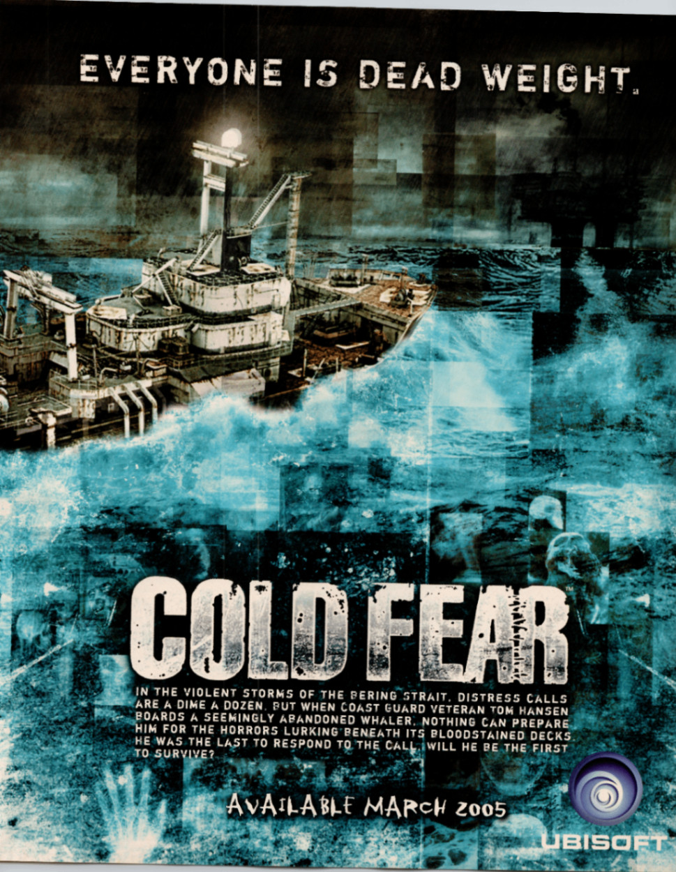 Ubisoft Cold Fear Video Game Ad Vintage Print Promo Poster 2005 PS2 Xbox PC