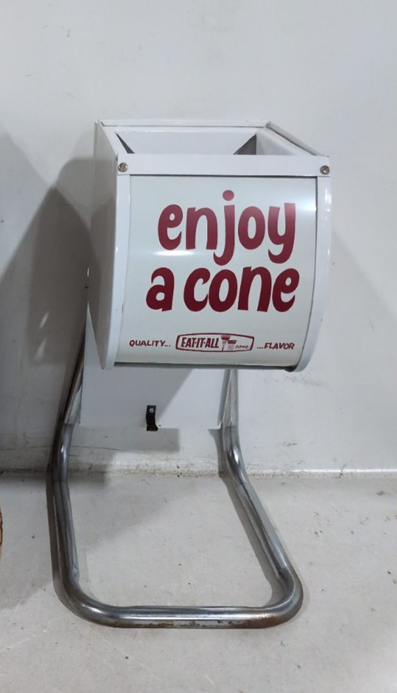 Vintage Eat It All Ice Cream Cone Dispenser Enjoy A Cone Holder Diner Orig Box
