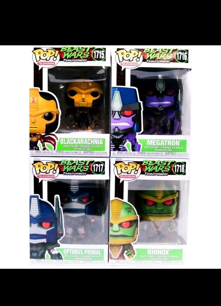 4 set Of Transformers Beast Wars Funk Pops #1715, #1716, #1717, #1718 New Sealed