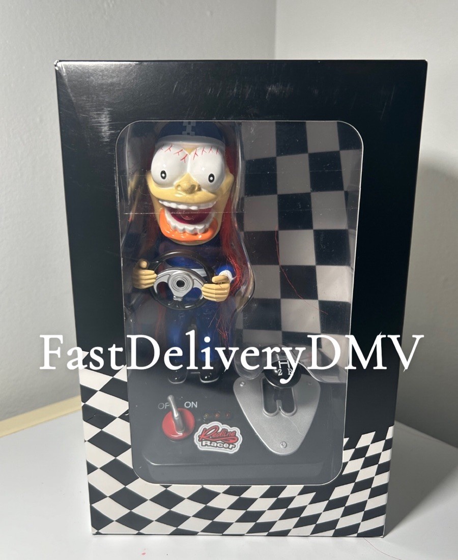 Redline Racer Toy RARE Manual Gear Shift Red Wild Hair Screaming Guy Drag Racing