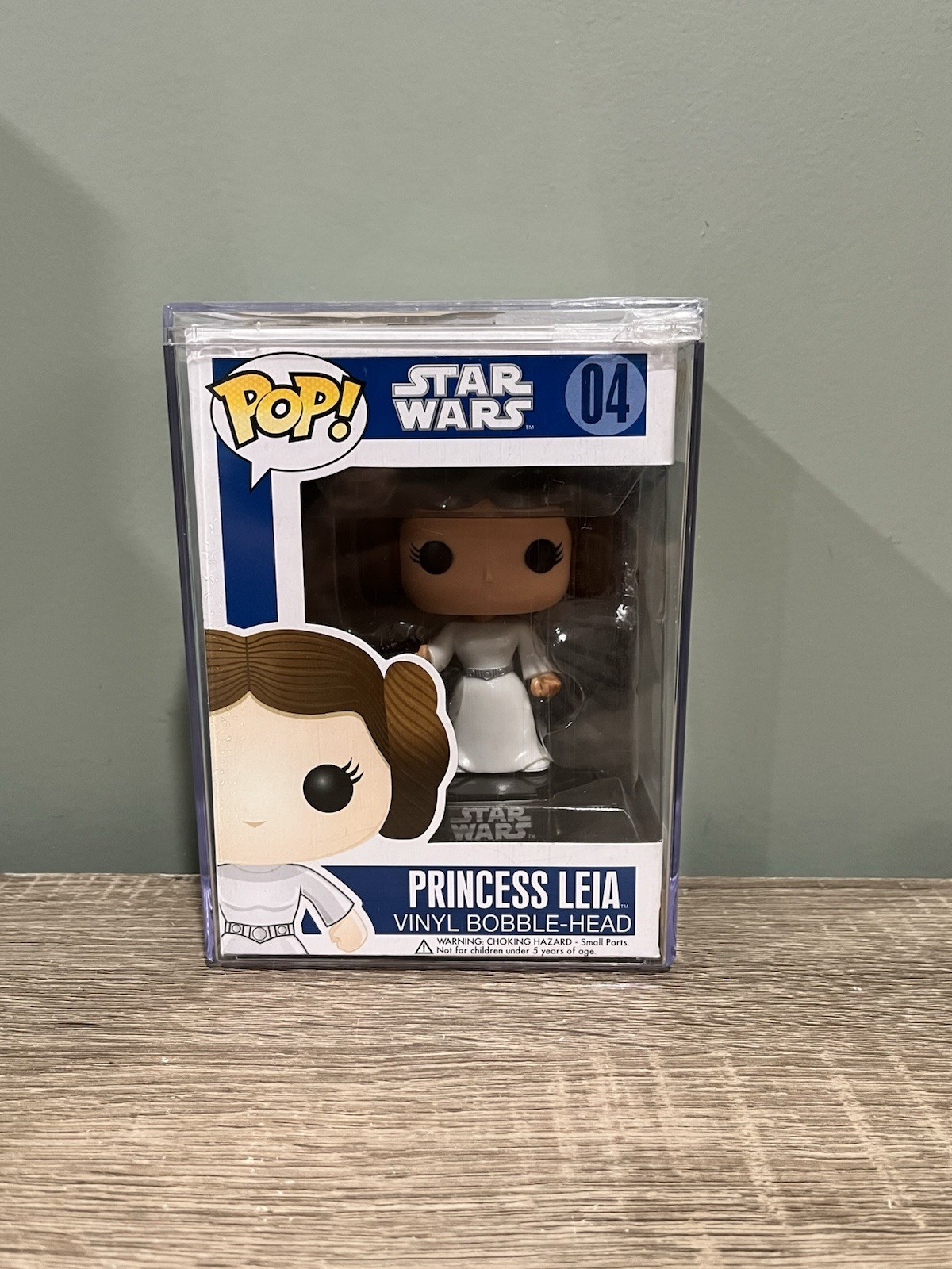 Original 2011 Release Funko Pop Star Wars Princess Leia #04 Blue Box Large Font