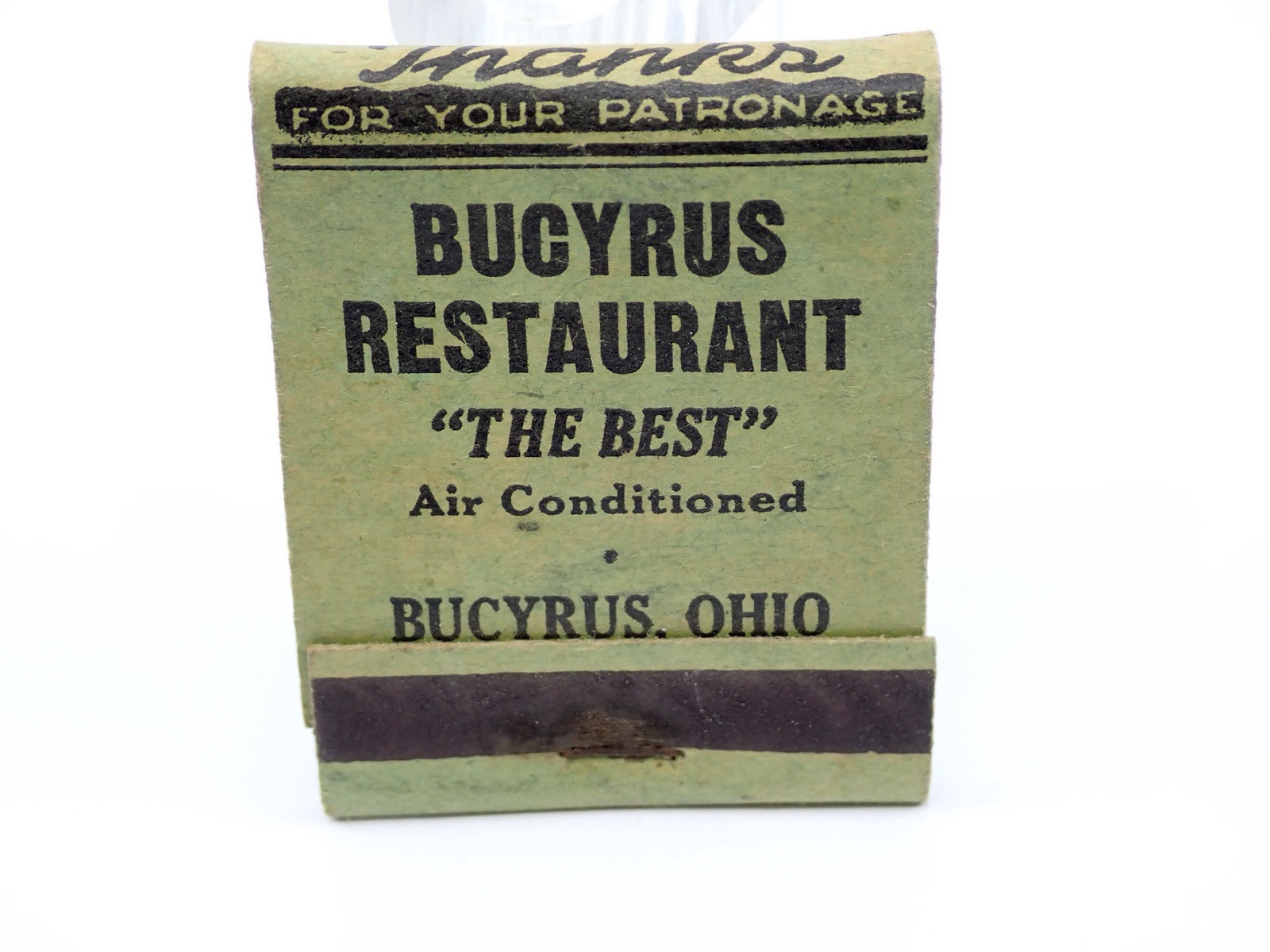 Vintage Bucyrus Restaurant Matchbook the best Ohio unstruck superior match