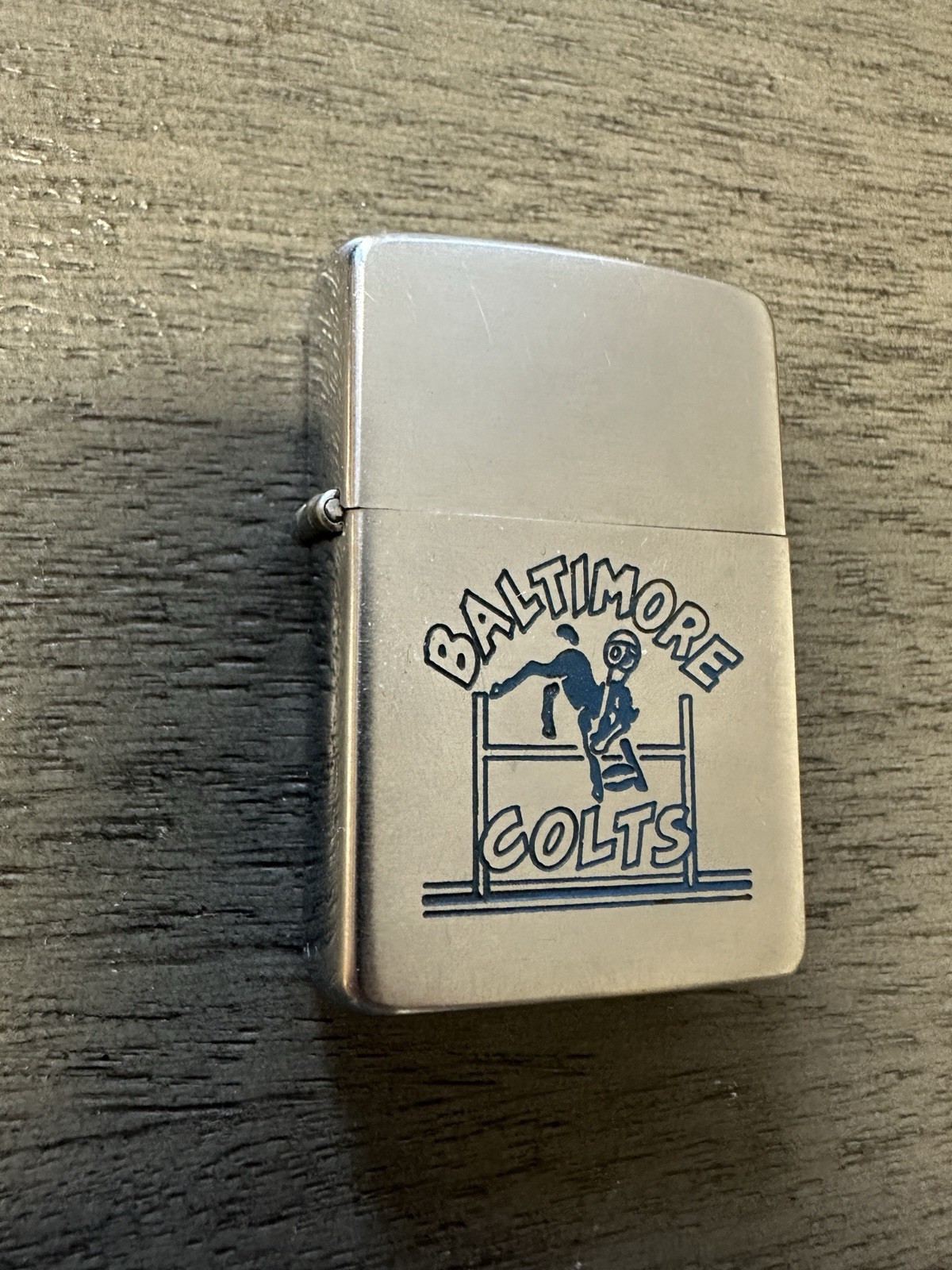 1955 BALTIMORE COLTS NFL FOOTBALL ZIPPO LIGHTER EXCELLENT CONDITION