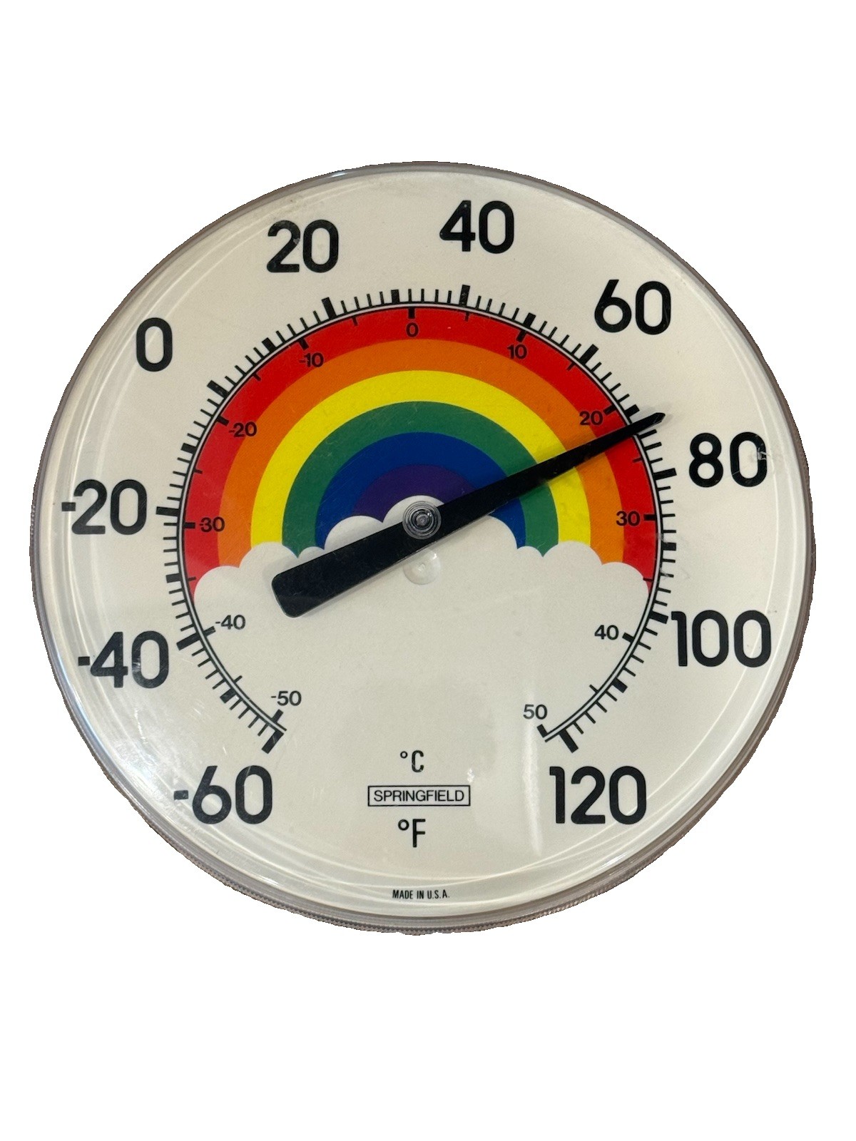 Vintage 70’s Springfield Rainbow Thermometer 12”