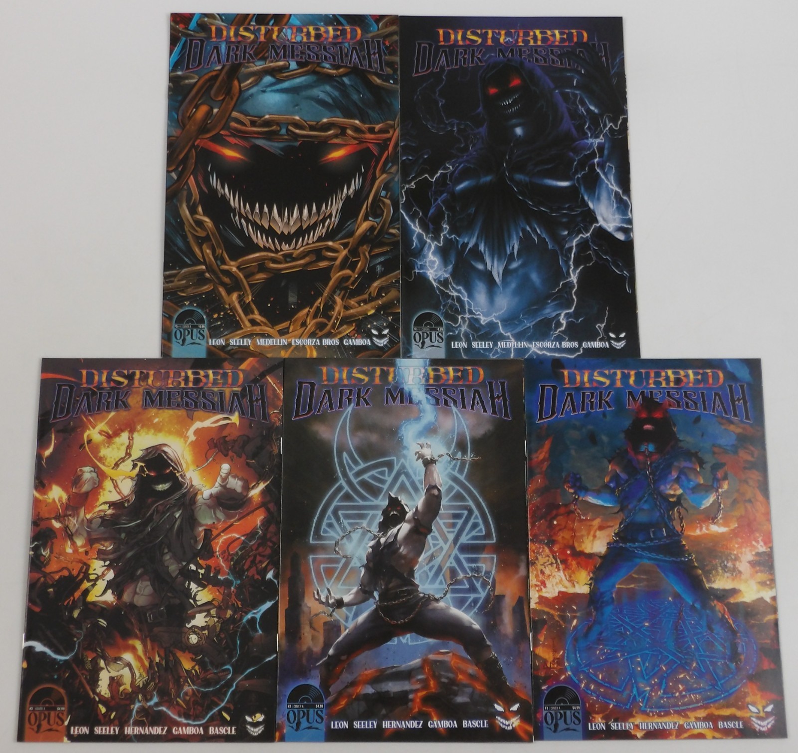 Disturbed: Dark Messiah #1-5 VF/NM complete series Opus Comics Tim Seeley set
